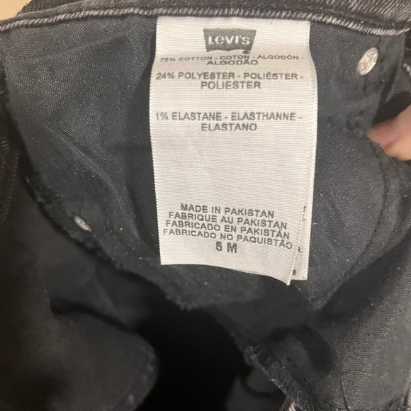 Levi’s too superlow 524 Skinny Black Denim Jeans Size 5M Y2K Retro Grunge - Picture 9 of 14